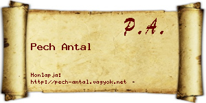 Pech Antal névjegykártya